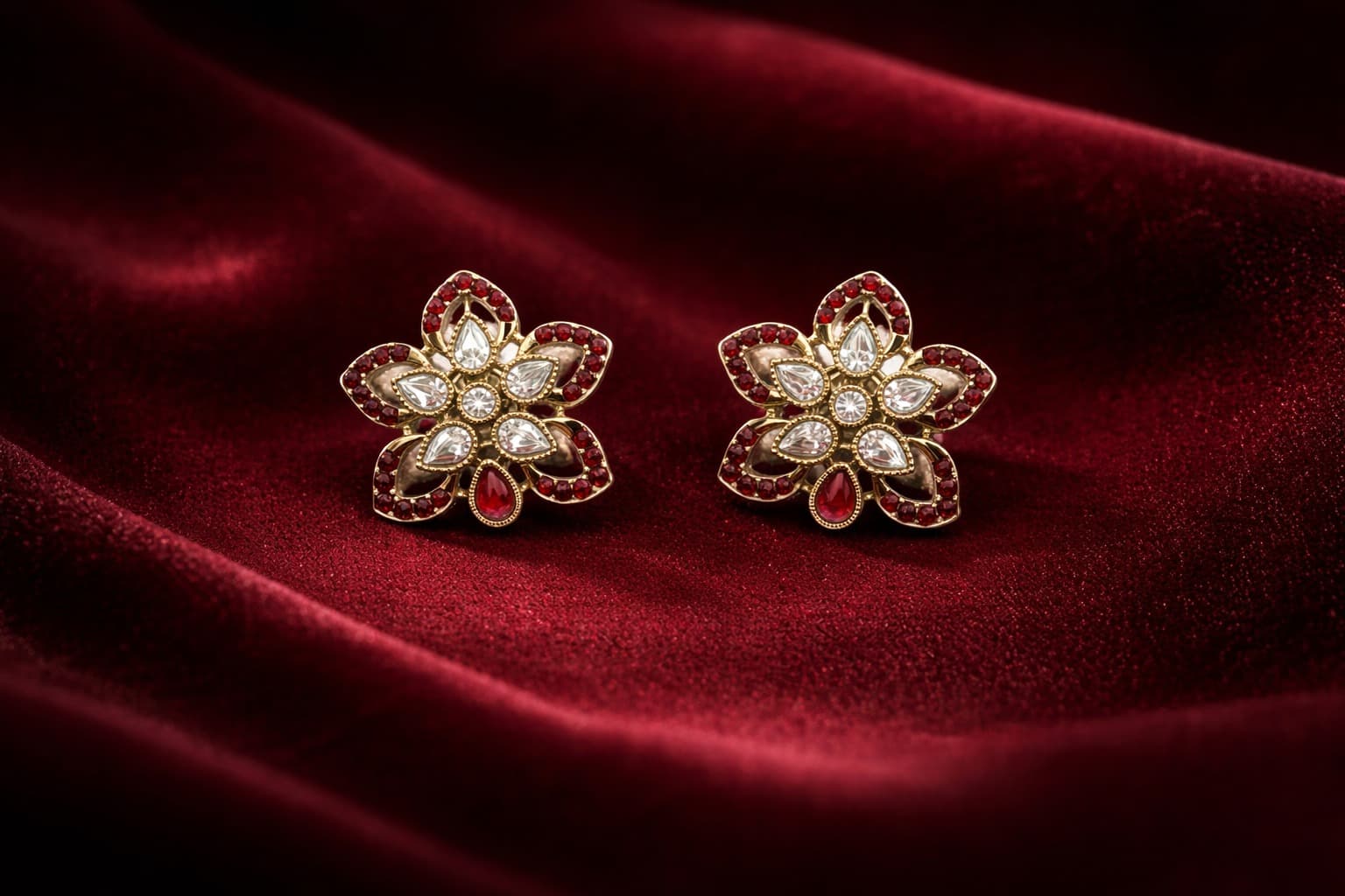 Red Bloom Studs